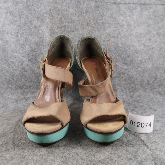 Just Fabulous Shoes Womens 7 Stiletto Pumps Platform Buckle Ankle Strap Open Toe - Picture 2 of 14